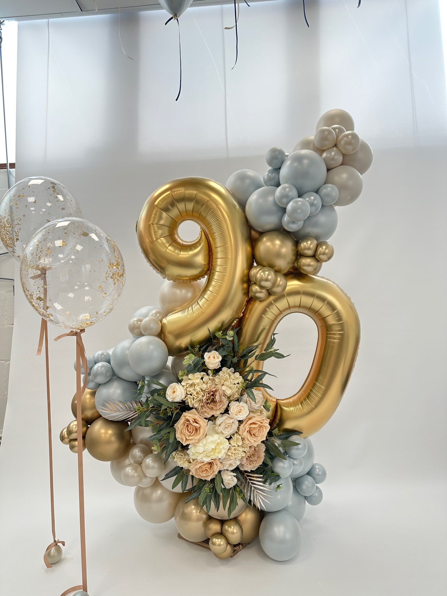 Luxury HBD Flowery Balloon Bouquet